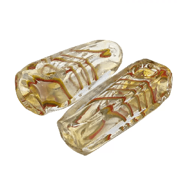 2.5" Rectangle Shape Inside Art Fumed Hand Pipe