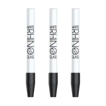White Rhino White Ceramic Straw With Black Silicone Cap - MyVpro