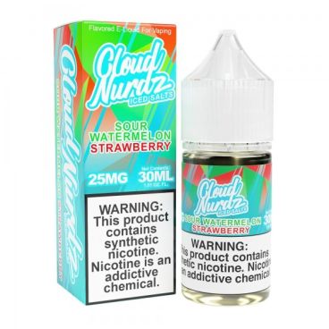 Iced Sour Watermelon Strawberry - Cloud Nurdz Salts 30mL
