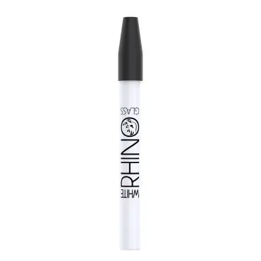 White Rhino White Ceramic Straw With Black Silicone Cap - MyVpro