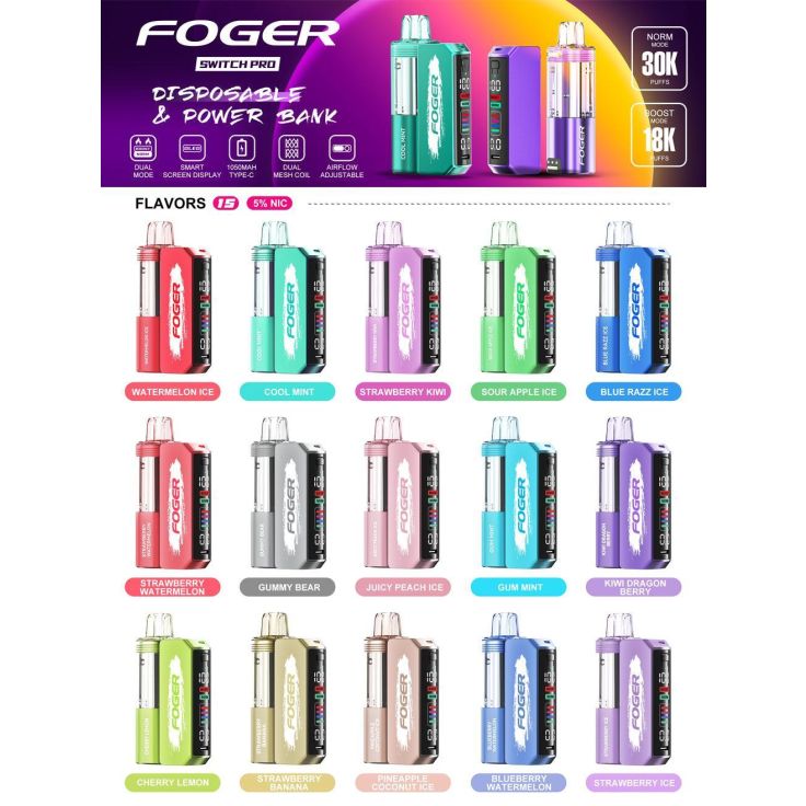 elf bar vape uk Foger Switch Pro 30K Disposable Vape 5%