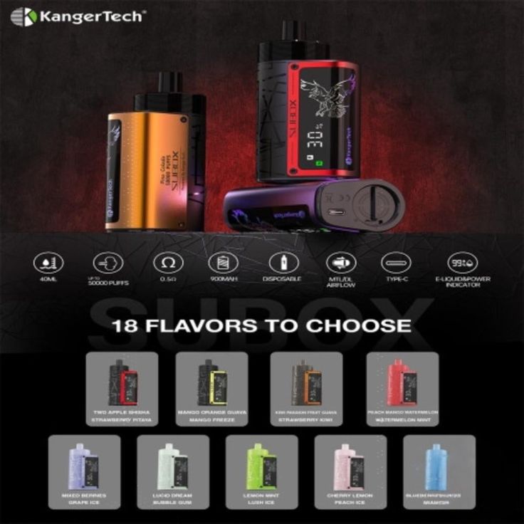 how much is elf bar vape Subox Pro FI 50K Disposable | KangerTech | 50,000 Puffs | 40Ml