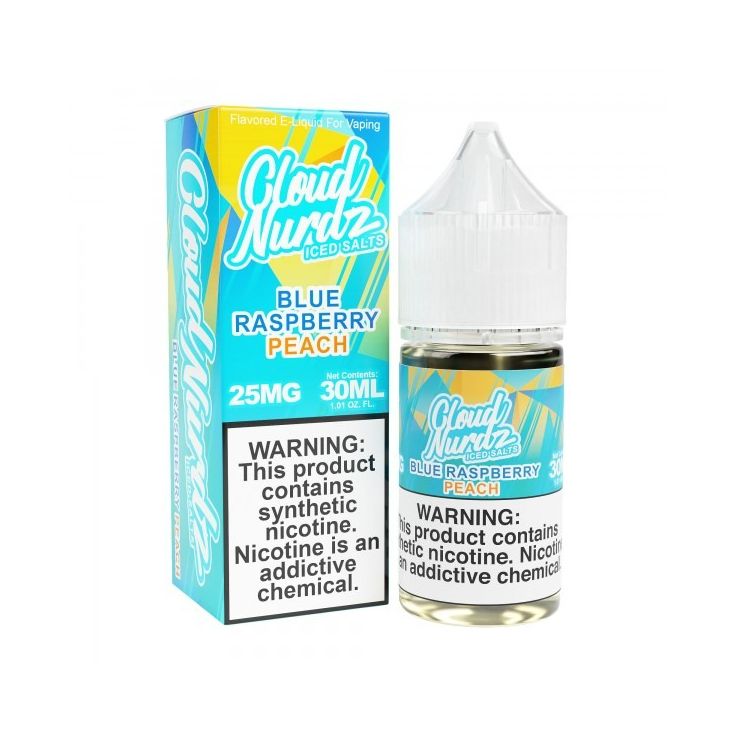 Iced Peach Blue Raspberry - Cloud Nurdz Salts 30mL