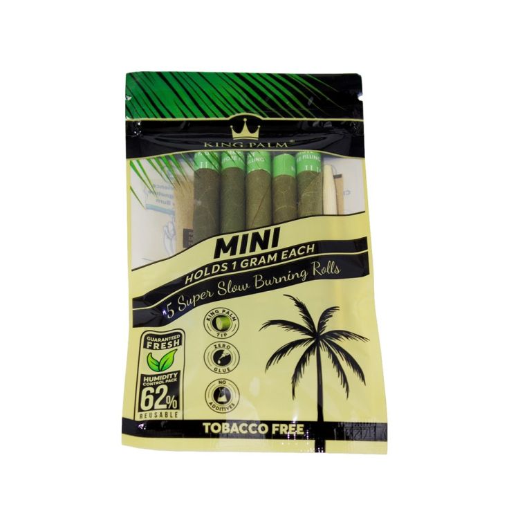 King Palm Green Leaf Mini Tobacco Free Rolls 1G - 5ct Pack